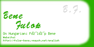 bene fulop business card